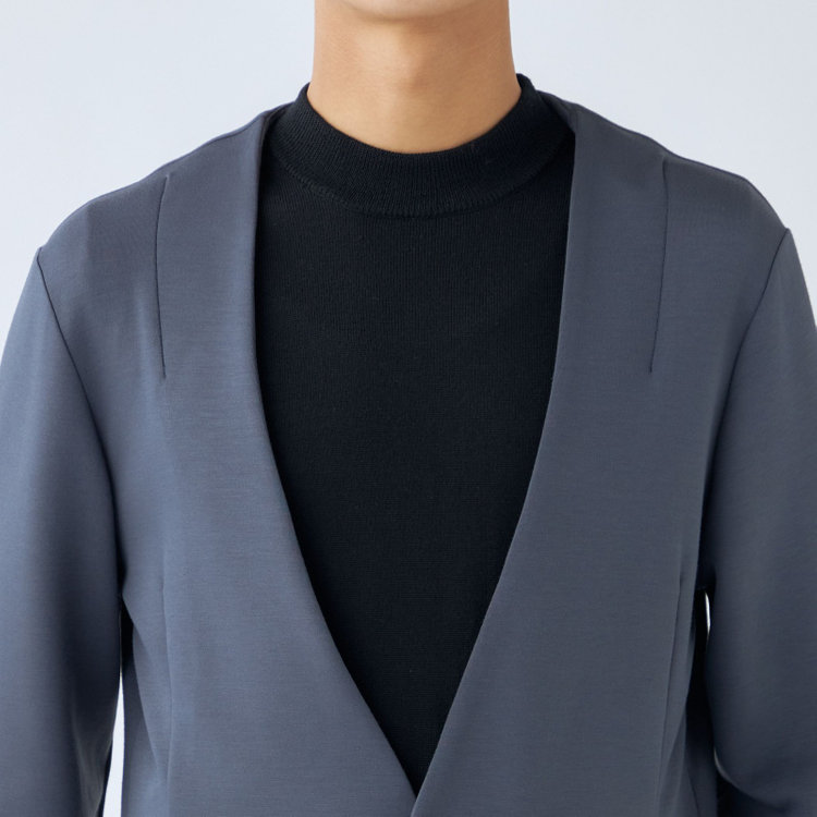 ＵＷＳ ＨＯＭＥ 【ULTRA WORK SUIT/HOME LINE】【春夏】セットアップ1釦ノーカラージャケット/ブルーグレー グレー系(灰)