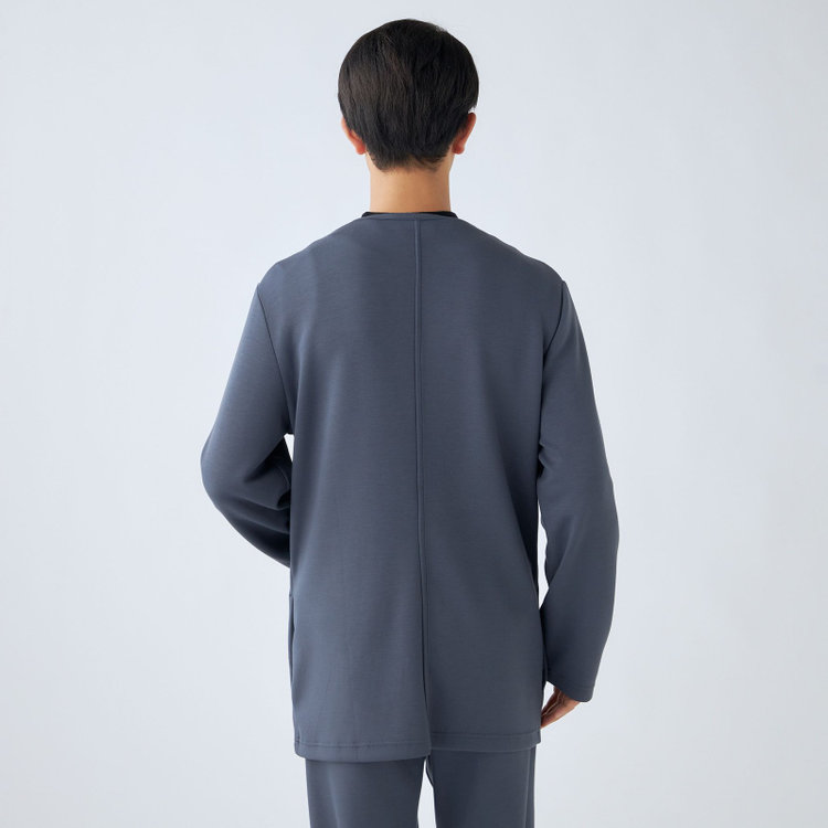 ＵＷＳ ＨＯＭＥ 【ULTRA WORK SUIT/HOME LINE】【春夏】セットアップ1釦ノーカラージャケット/ブルーグレー グレー系(灰)