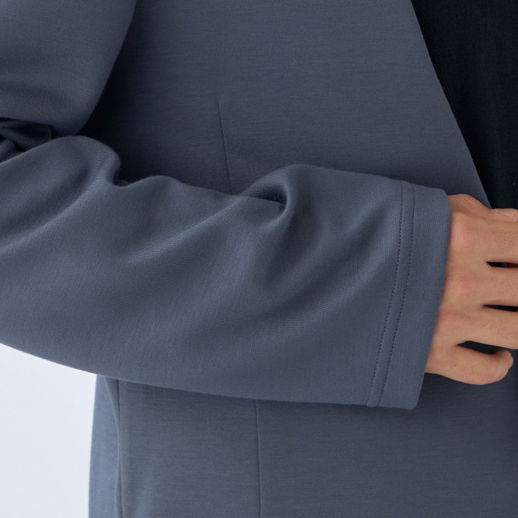 ＵＷＳ ＨＯＭＥ 【ULTRA WORK SUIT/HOME LINE】【春夏】セットアップ1釦ノーカラージャケット/ブルーグレー グレー系(灰)