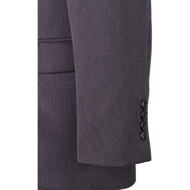 ＵＮＰＲＥＳＳＵＲＥ 【Unpressure】【秋冬】2釦シングルスーツ 0タック/グレー×バーズアイ/ウォッシャブルパンツ グレー系(灰)