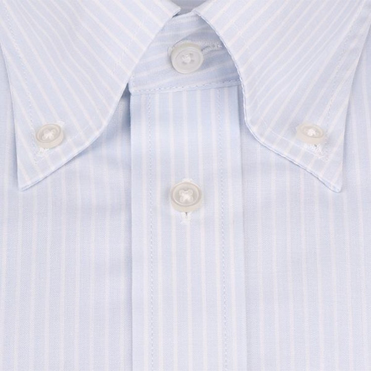 ＤＵＫＥ ＭＯＲＧＡ 【半袖】【DUKEMORGAN】【形態安定】ボタンダウンワイシャツ/ブルー×ホワイトストライプ ブルー系(青)