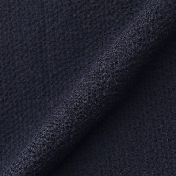 スタンリーブラッカ 【stanley blacker new york】【半袖】シアサッカーツーウェイシャツ/ネイビー 紺中間