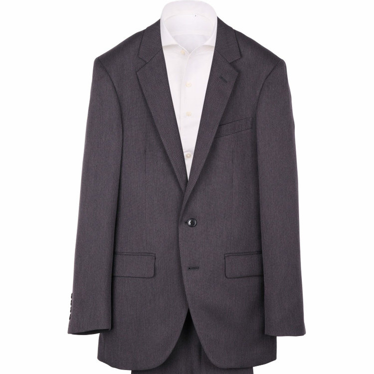 ＵＮＰＲＥＳＳＵＲＥ 【Unpressure】【秋冬】2釦シングルスーツ 0タック/グレー×バーズアイ/ウォッシャブルパンツ グレー系(灰)