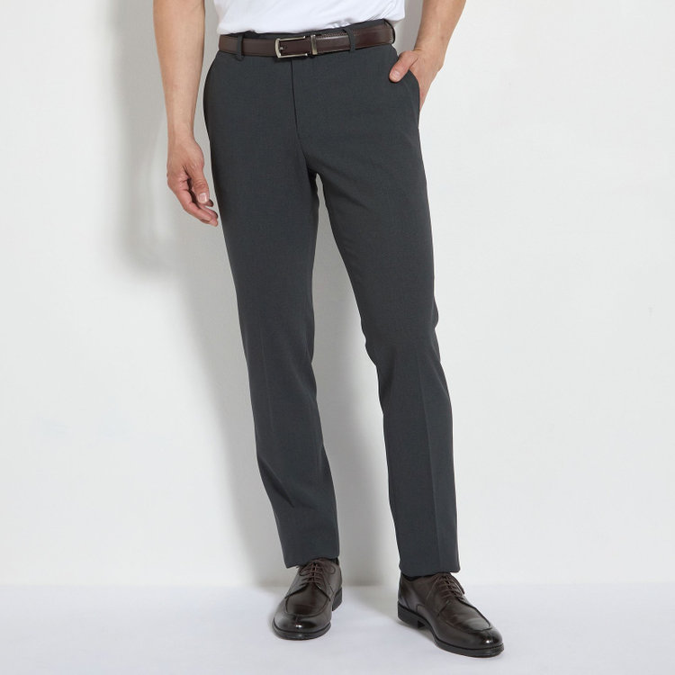 ジョンピアースブラック 【JOHN PEARSE Black SELECT LINE】【春夏】0タックパンツ/グレー/ULTRA MOVE/※裾上げ必要 グレー中間