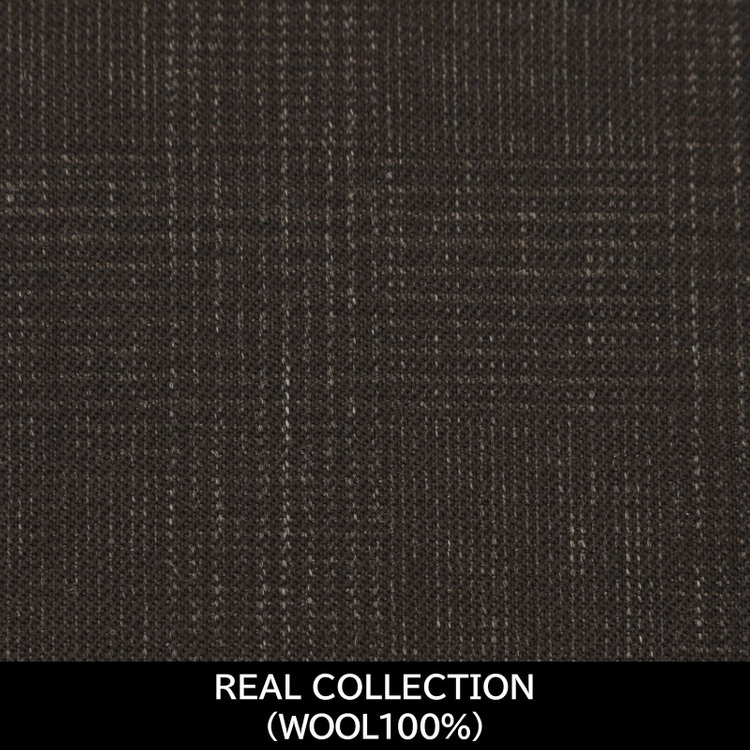 ＪＰ コンフォート 【パターンオーダー】【JOHN PEARSE comfort 6釦2掛ダブル】【秋冬】スーツ/REAL COLLECTION/ブラウン×グレンチェック(WOOL100%) ブラウン系(茶)