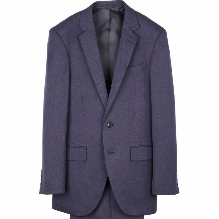 ＵＮＰＲＥＳＳＵＲＥ 【Unpressure】【秋冬】2釦シングルスーツ 0タック/ネイビー×バーズアイ/ウォッシャブルパンツ ネイビー系(紺)