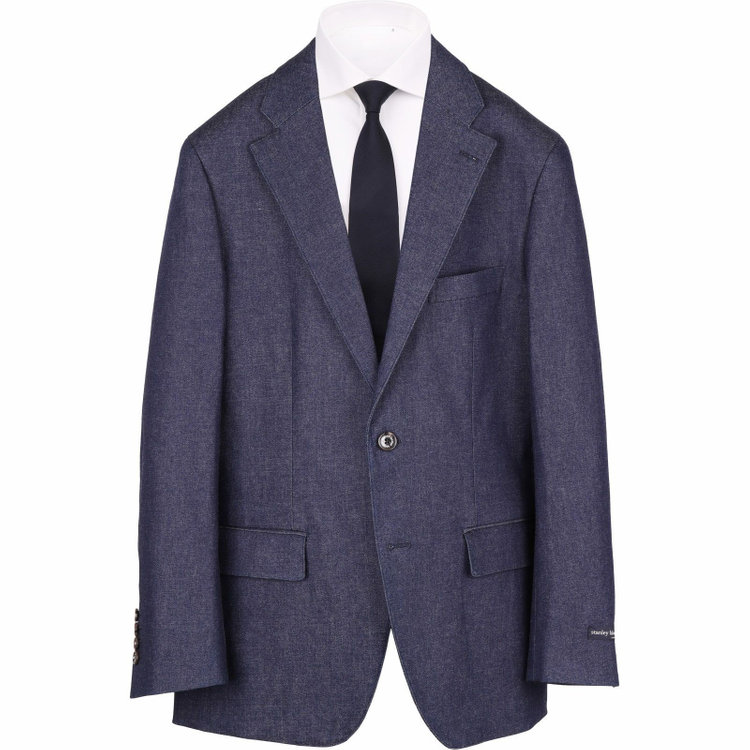 スタンリーブラッカ 【stanley blacker】【秋冬】2釦シングルジャケット/ネイビー/KAIHARAデニム ネイビー系(紺)