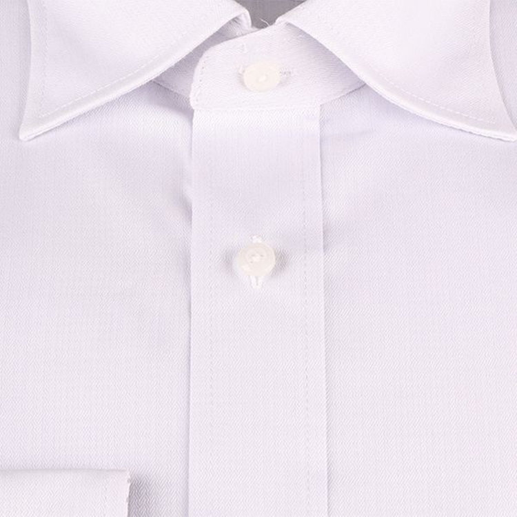 ジョンピアース 【JOHN PEARSE White】【形態安定】ワイドカラードレスシャツ/グレー×ドビー/Oil guard グレー系(灰)
