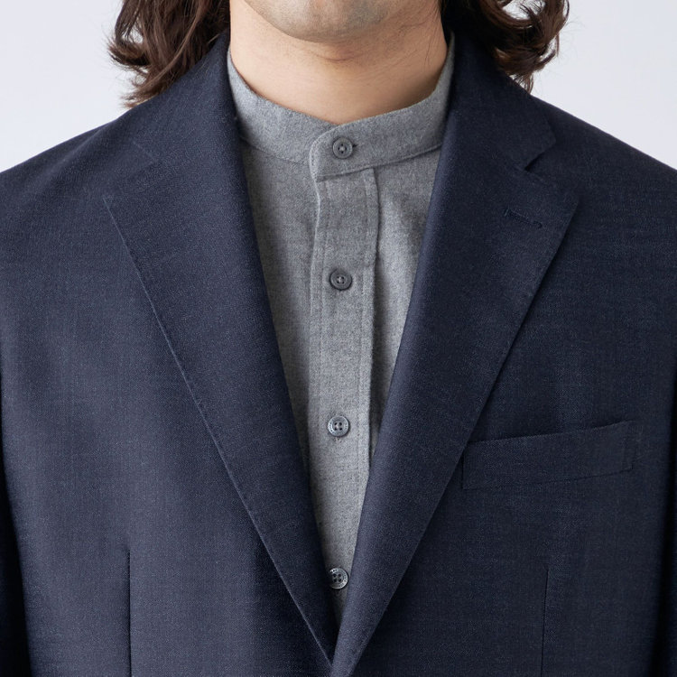 スタンリーブラッカ 【stanley blacker new york】【秋冬】2釦シングルデニムルックセットアップジャケット/ネイビー 紺濃色