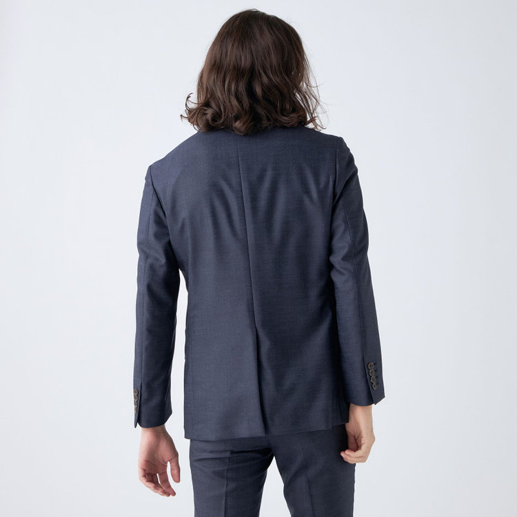 スタンリーブラッカ 【stanley blacker new york】【秋冬】2釦シングルデニムルックセットアップジャケット/ネイビー 紺濃色