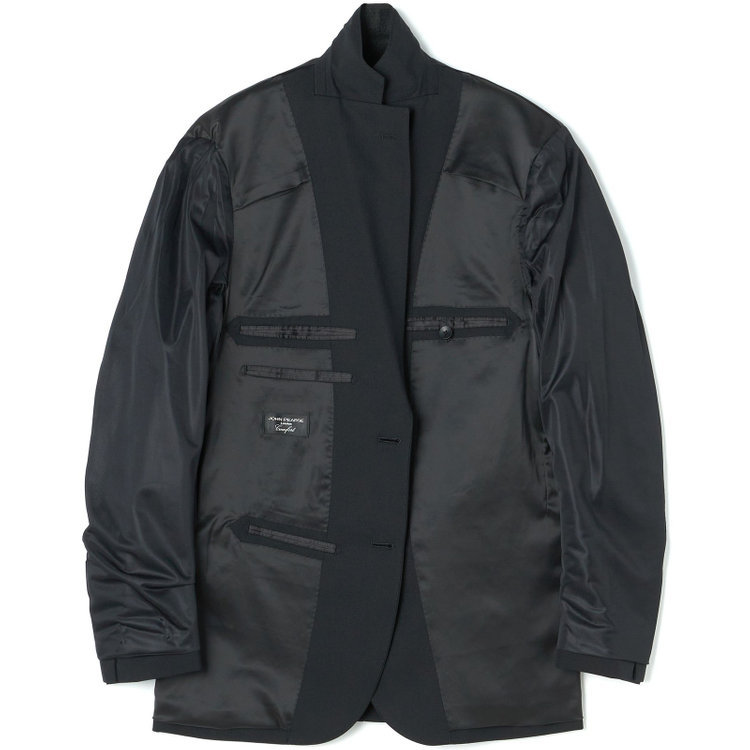 ＪＰ コンフォート 【JOHN PEARSE comfort】【年間】2釦シングルスリーピーススーツ ノータックパンツ ダブルベスト / ブラック / パンツウォッシャブル ※裾上げ必要 黒