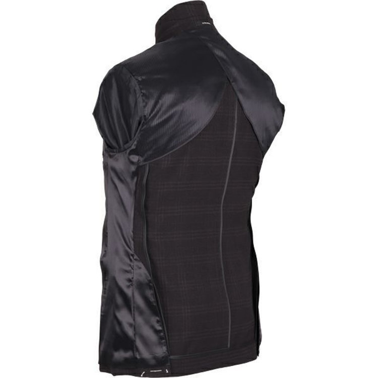 ＪＰ コンフォート 【JOHN PEARSE comfort】【春夏】2釦シングルスリーピーススーツ 1タック/ブラック×シャドーチェック/ULTRA MOVE/TRABEST ブラック系(黒)