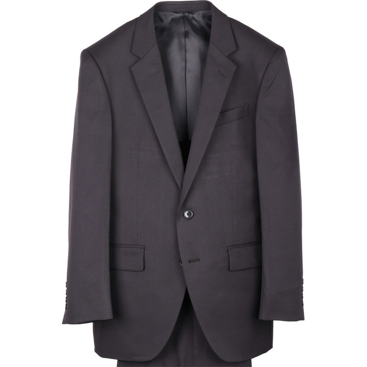 ＵＮＰＲＥＳＳＵＲＥ 【Unpressure】【秋冬】2釦シングルスーツ 0タック/ブラック×シャドーチェック/ウォッシャブルパンツ ブラック系(黒)