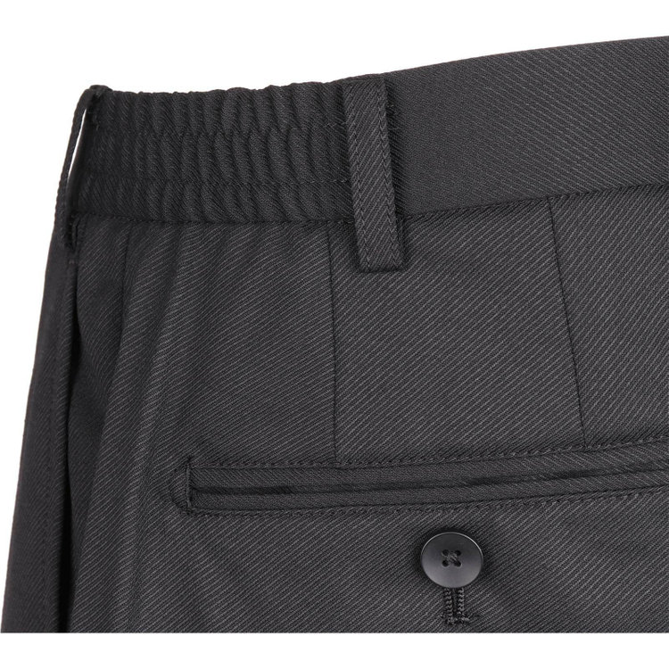 ＪＰ コンフォート 【JOHN PEARSE comfort】【秋冬】7WAY コーディネイトパンツ付き/2釦シングルスリーピーススーツ ショートタック/ブラック×ソリッド+グレーパンツ/ULTRA MOVE/ウエストシャーリング/ウォッシャブル/ストレッチ ブラック系(黒)