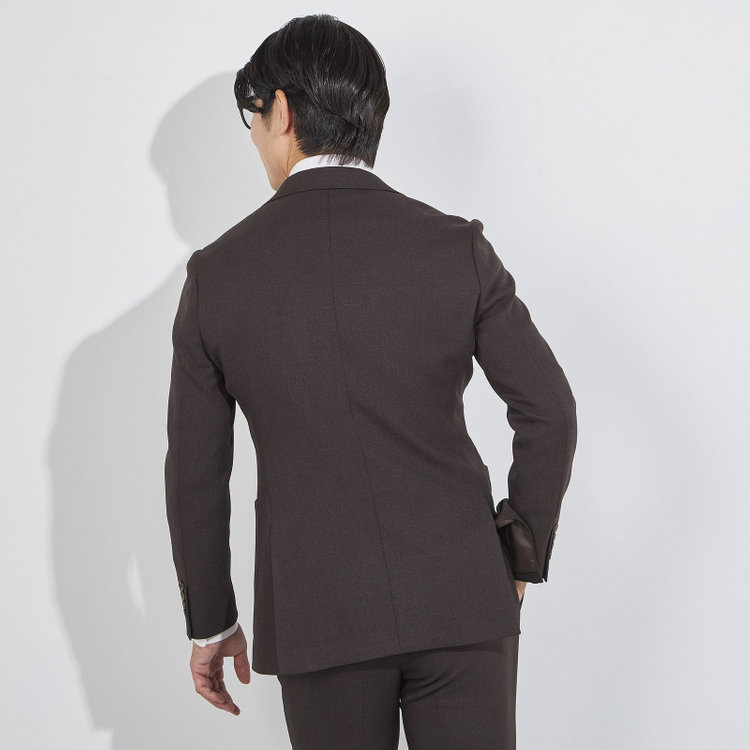 ＪＰコンフォート ネイビー 【JOHN PEARSE comfort navy】【秋冬】2釦シングルジャケット/ブラウン/パッチポケット/ULTRA MOVE/ウォッシャブル 茶中間