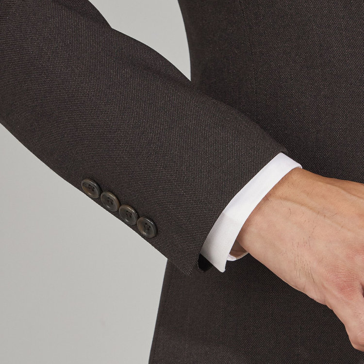 ＪＰコンフォート ネイビー 【JOHN PEARSE comfort navy】【秋冬】2釦シングルジャケット/ブラウン/パッチポケット/ULTRA MOVE/ウォッシャブル 茶中間