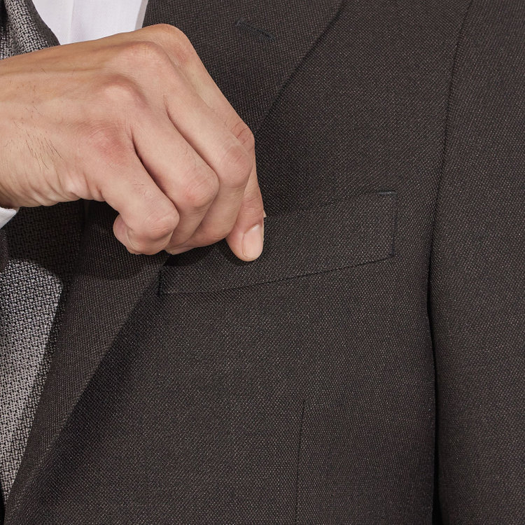 ＪＰコンフォート ネイビー 【JOHN PEARSE comfort navy】【秋冬】2釦シングルジャケット/ブラウン/パッチポケット/ULTRA MOVE/ウォッシャブル 茶中間