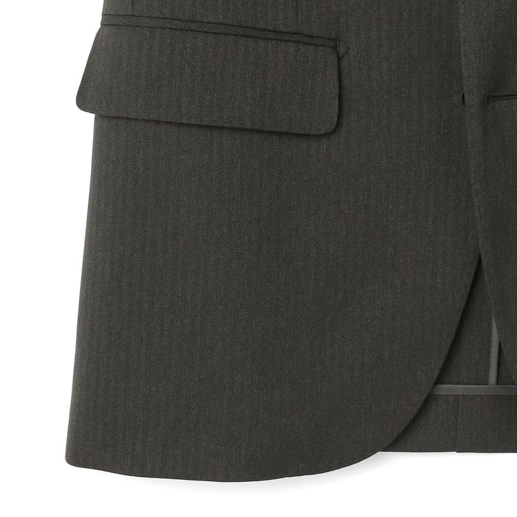 ＪＰ コンフォート 【JOHN PEARSE comfort】【年間】2釦シングルスリーピーススーツ ショートタック/カーキ/ウエストシャーリング仕様/「ULTRA MOVE」ストレッチ・ウォッシャブル/※裾上げ必要 緑中間