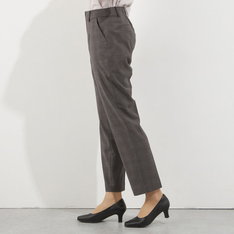 ソノタ（KONAKA用） 【Diana】【秋冬】パンツ/グレー×チェック/ウォッシャブル＆ストレッチ/裾上げ済仕様 グレー中間