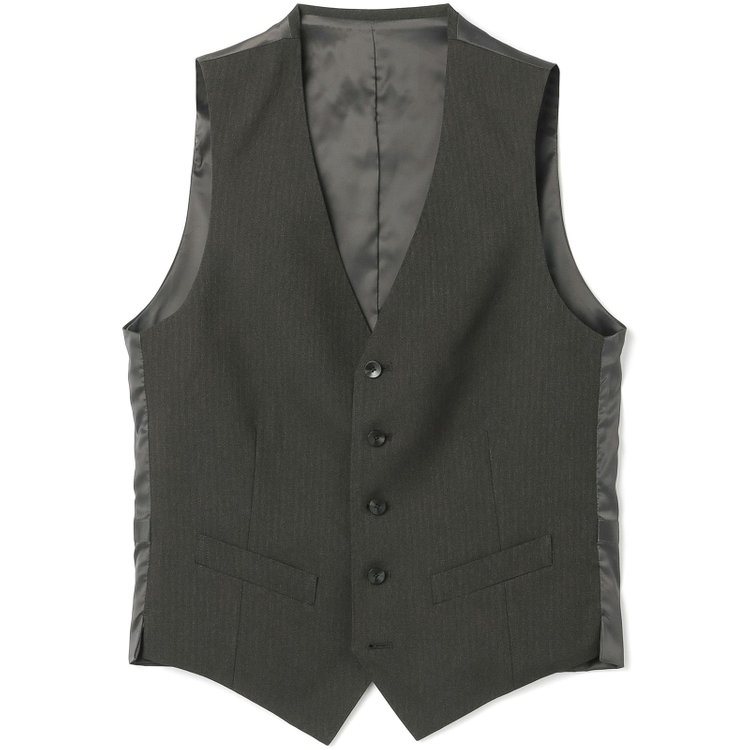 ＪＰ コンフォート 【JOHN PEARSE comfort】【年間】2釦シングルスリーピーススーツ ショートタック/カーキ/ウエストシャーリング仕様/「ULTRA MOVE」ストレッチ・ウォッシャブル/※裾上げ必要 緑中間