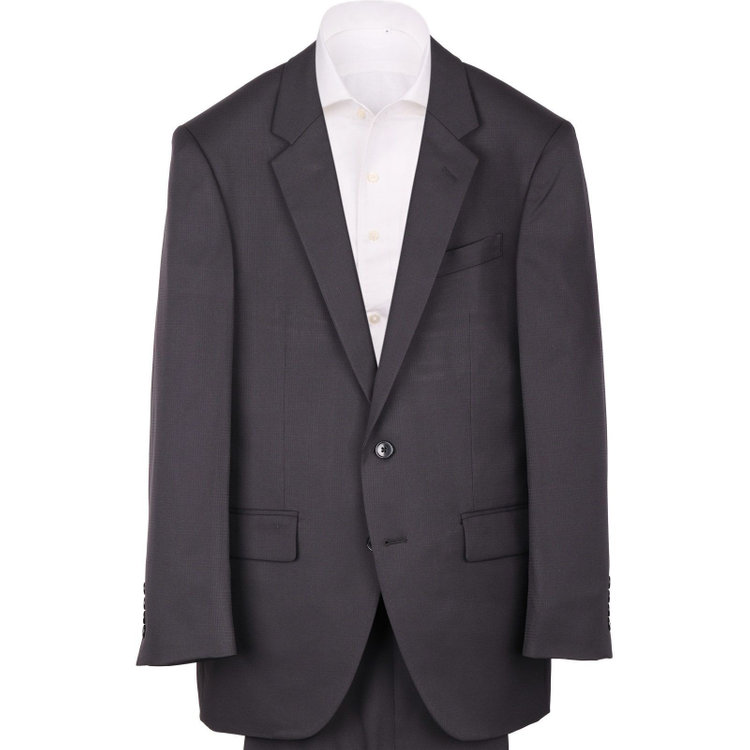 ＵＮＰＲＥＳＳＵＲＥ 【Unpressure】【秋冬】2釦シングルスーツ 0タック/ブラック×シャドーチェック/ウォッシャブルパンツ ブラック系(黒)