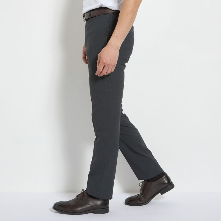 ジョンピアースブラック 【JOHN PEARSE Black SELECT LINE】【春夏】0タックパンツ/グレー/ULTRA MOVE/※裾上げ必要 グレー中間