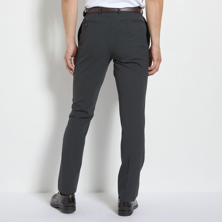 ジョンピアースブラック 【JOHN PEARSE Black SELECT LINE】【春夏】0タックパンツ/グレー/ULTRA MOVE/※裾上げ必要 グレー中間