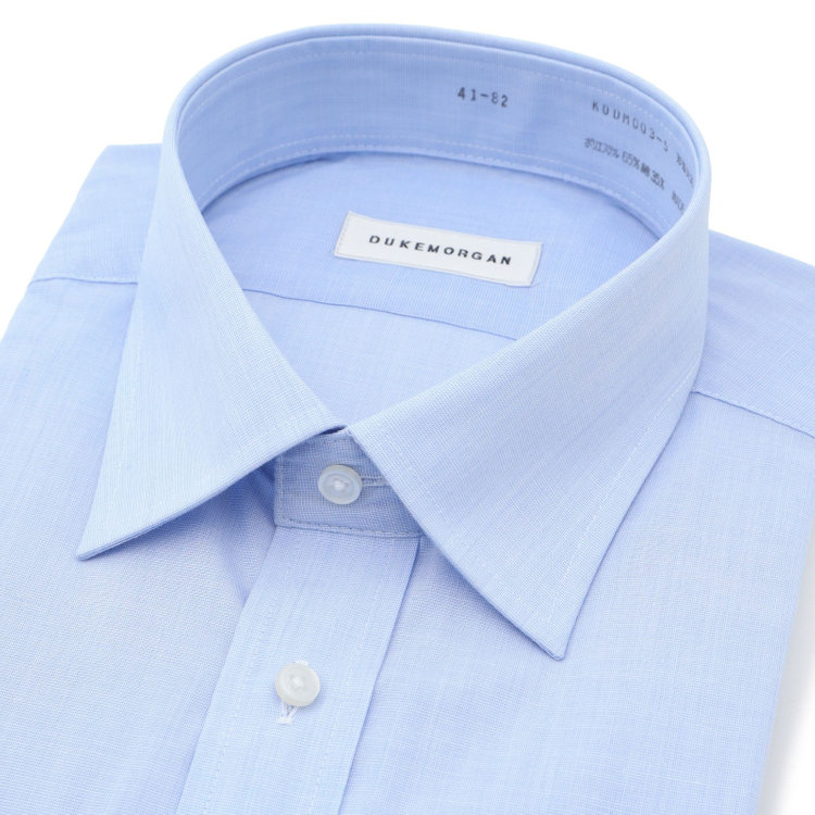 ＤＵＫＥ ＭＯＲＧＡ 【形態安定】ワイドカラーワイシャツ/ブルー 青濃色