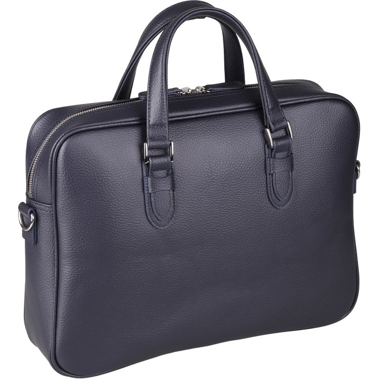 KONAKA　アウトレット 【WEB限定/OUTLET/汚れ・キズ等有】【Donato Vinci Italy】リサイクルレザーブリーフケース/ネイビー/ショルダーストラップ付き ネイビー系(紺)