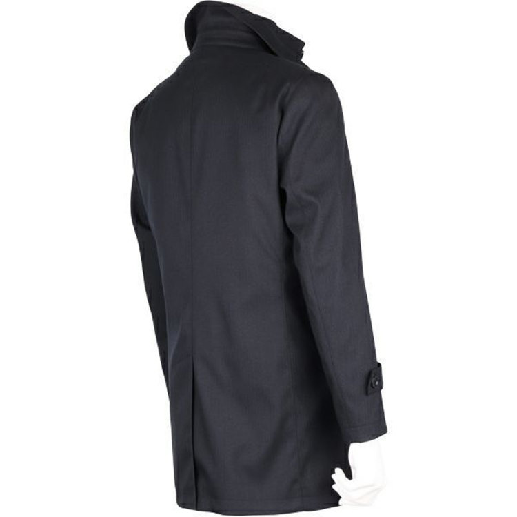 ソノタ（KONAKA用） 【Biscorse】ステンカラーレイヤードコート/ネイビー×ヘリンボーン/Fake Wool ネイビー系(紺)