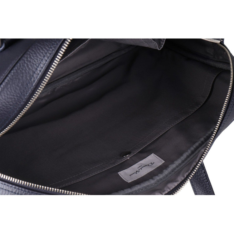 KONAKA　アウトレット 【WEB限定/OUTLET/汚れ・キズ等有】【Donato Vinci Italy】リサイクルレザーブリーフケース/ネイビー/ショルダーストラップ付き ネイビー系(紺)