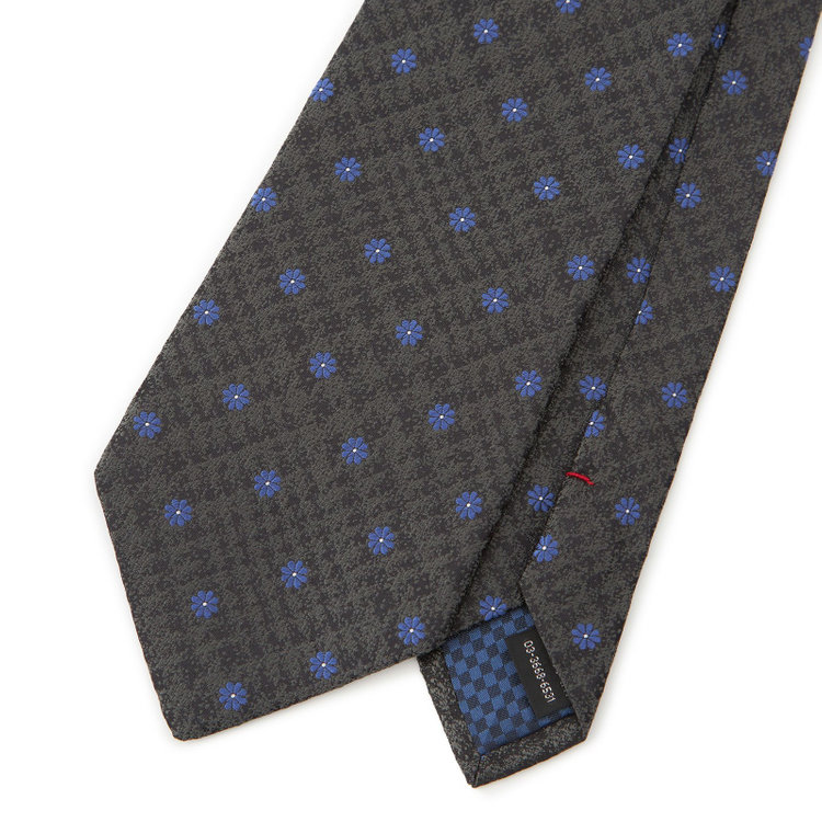 ドナートヴィンチ 【Donato Vinci Italy】シルク小紋柄ネクタイ 8.5cm幅/グレー/MADE IN JAPAN その他