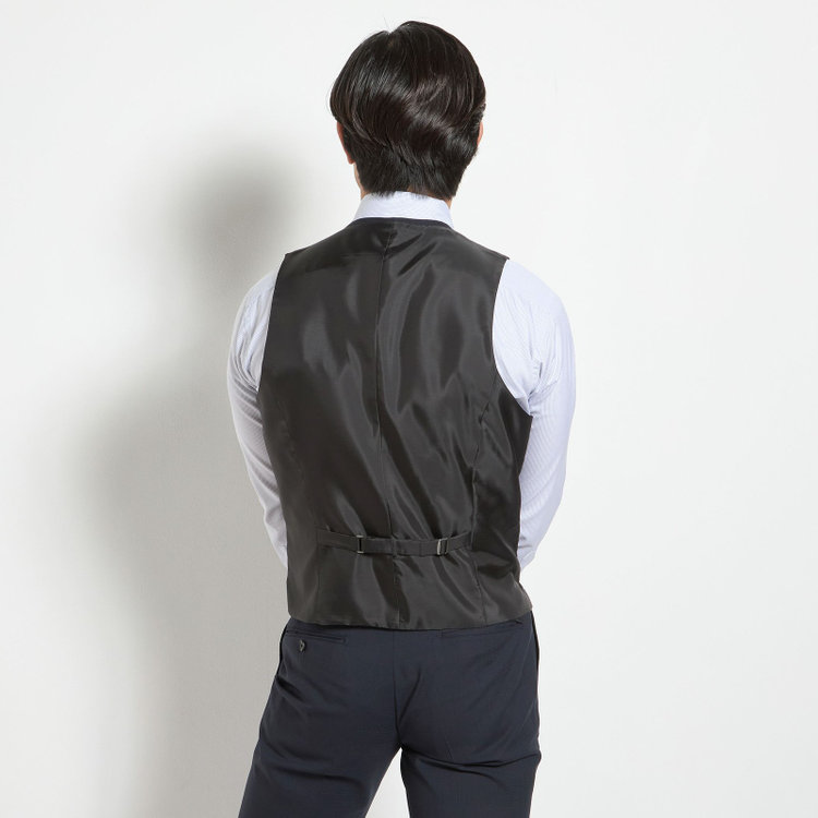 ソノタ（KONAKA用） 【JOHN PEARSE BLACK】【年間】リバーシブルジレ(ベスト)/ネイビー＆グレー/SHOWER CLEAN 紺濃色