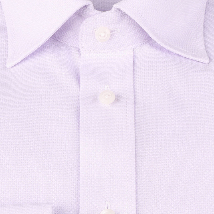 ジョンピアース 【JOHN PEARSE White】【形態安定】ワイドカラードレスシャツ/パープル×ドビー/Oil guard パープル系(紫)