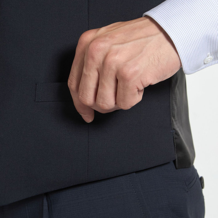 ソノタ（KONAKA用） 【JOHN PEARSE BLACK】【年間】リバーシブルジレ(ベスト)/ネイビー＆グレー/SHOWER CLEAN 紺濃色