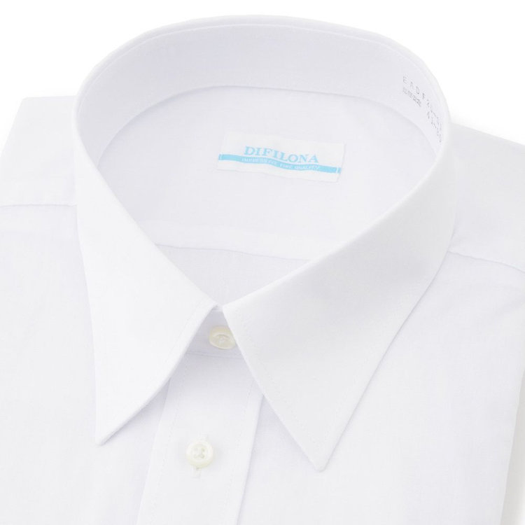 ソノタ（KONAKA用） 【DIFILONA】【形態安定】【レキュラーシルエット】レギュラーカラードレスワイシャツ/ホワイト×ソリッド/COOL MAX 白