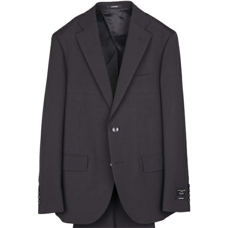 ＪＰ コンフォート 【JOHN PEARSE comfort】【春夏】2釦シングルスーツ 1タック/ブラック/ULTRA MOVE/TRABEST ブラック系(黒)