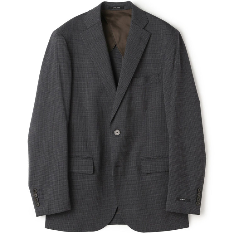 ＪＰ コンフォート 【ULTRA MOVE CROSS】【JOHN PEARSE comfort】【年間】2釦シングルジャケット/グレー×ハウンドトゥース グレー中間