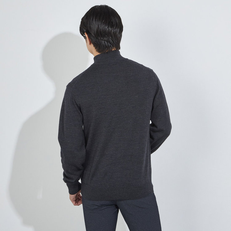 ＪＰコンフォート ネイビー JPコンフォート モックネックセーター/グレー グレー濃色