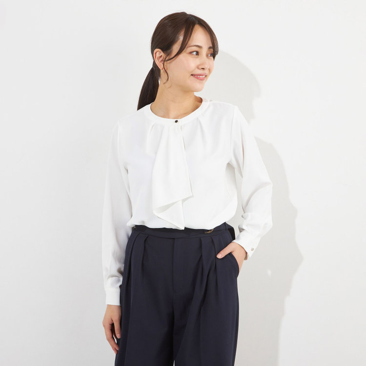 【NATURAL BEAUTY】ボウタイブラウス/ホワイト