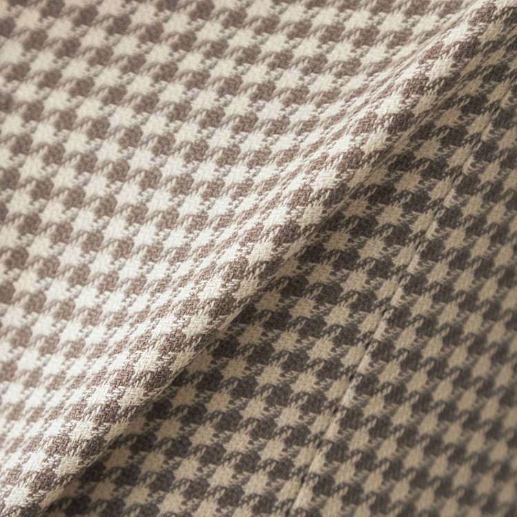 スタンリーブラッカ 【stanley blacker new york】【春夏】3釦段返りシングルジャケット/ベージュ×ハウンドトゥース 茶淡色