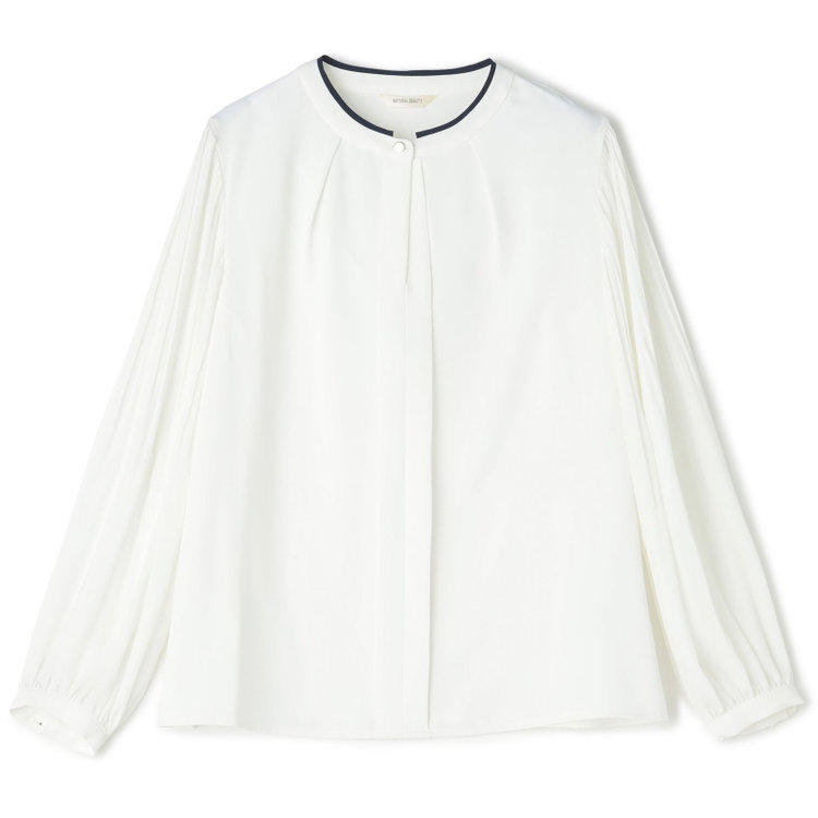 NATURAL BEAUTY】ケープ風ブラウス/ホワイト（242152-05_S）｜NATURAL