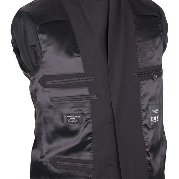 ＪＰ コンフォート 【JOHN PEARSE comfort】【春夏】2釦シングルスーツ 1タック/ブラック/ULTRA MOVE/TRABEST ブラック系(黒)