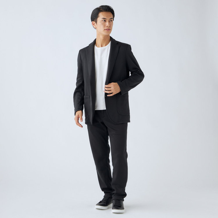 KONAKA　アウトレット 【WEB限定/OUTLET/汚れ・キズ等有】【ULTRA WORK SUIT/HOME LINE】【秋冬】セットアップ バックフリースジャケット/ブラック ブラック系(黒)