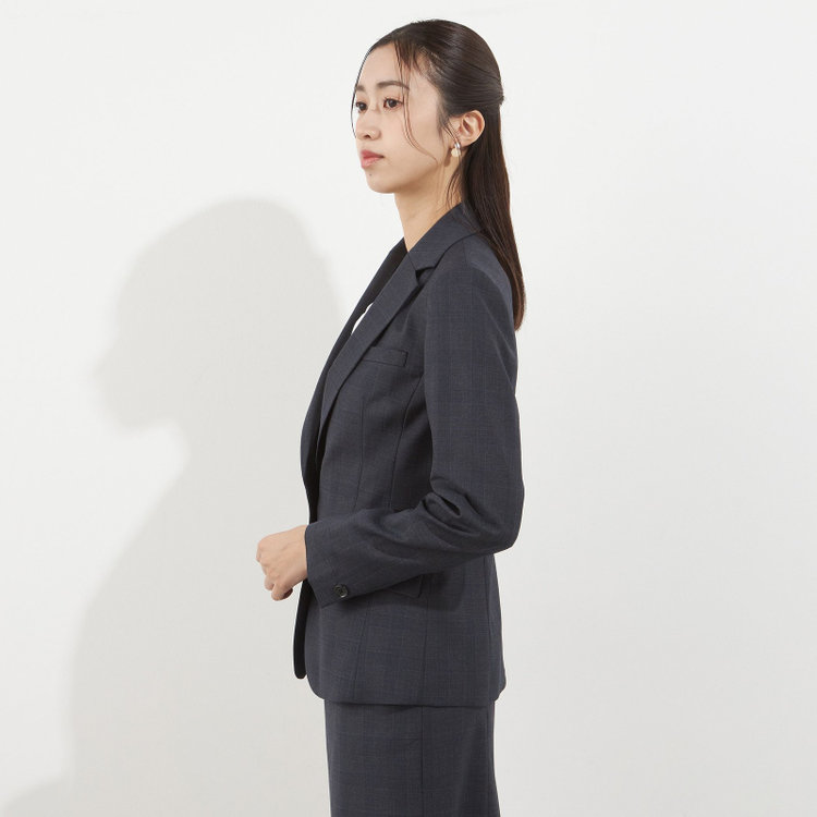 ソノタ（KONAKA用） 【Diana】【秋冬】ジャケット/ネイビー×チェック/ウォッシャブル＆ストレッチ 紺中間