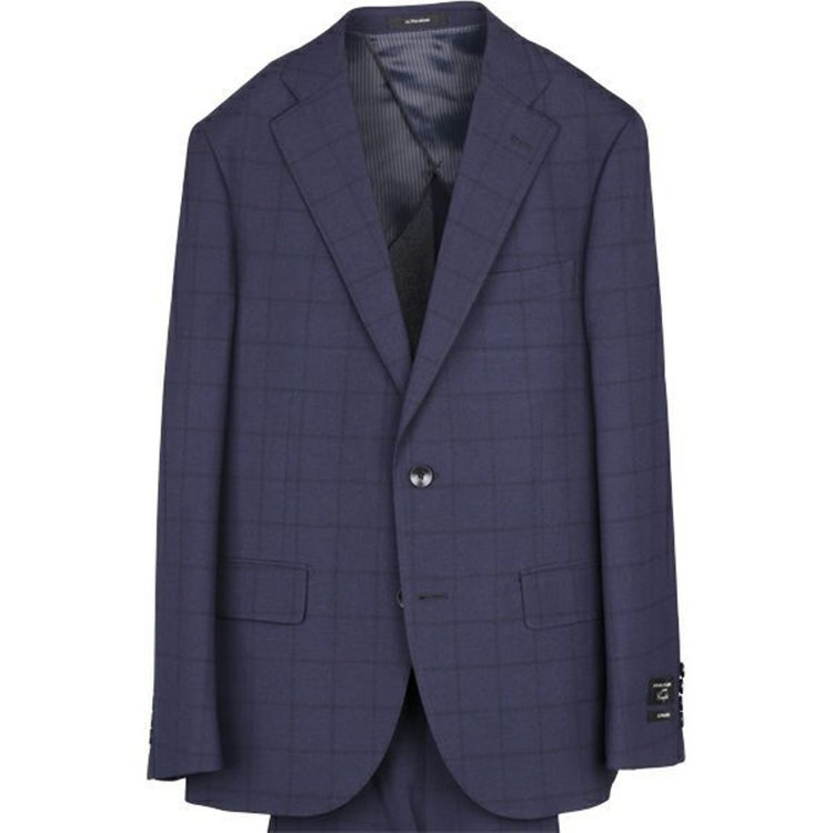 ＪＰ コンフォート 【JOHN PEARSE comfort】【春夏】2釦シングルスーツ 1タック/ネイビー×ウィンドペン/ULTRA MOVE/TRABEST ネイビー系(紺)