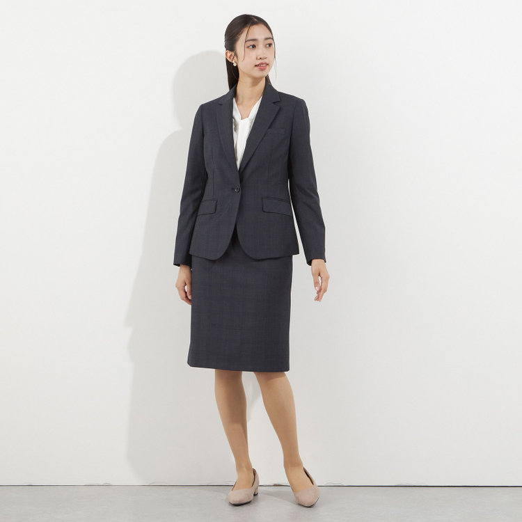 ソノタ（KONAKA用） 【Diana】【秋冬】ジャケット/ネイビー×チェック/ウォッシャブル＆ストレッチ 紺中間