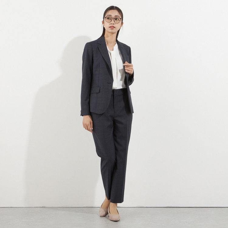 ソノタ（KONAKA用） 【Diana】【秋冬】ジャケット/ネイビー×チェック/ウォッシャブル＆ストレッチ 紺中間