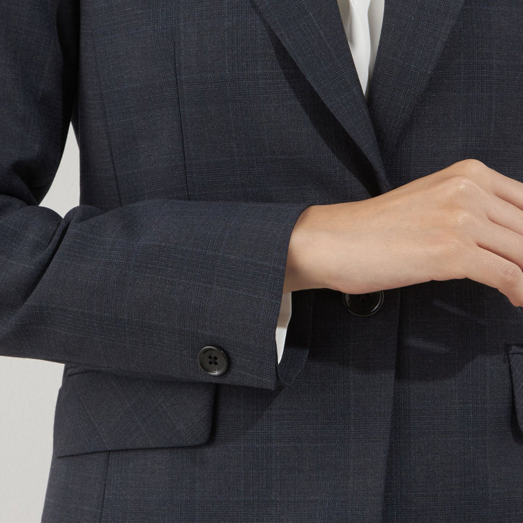 ソノタ（KONAKA用） 【Diana】【秋冬】ジャケット/ネイビー×チェック/ウォッシャブル＆ストレッチ 紺中間