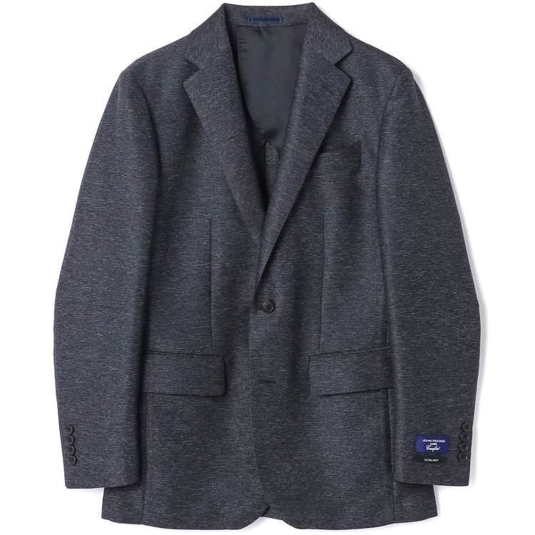 ＪＰ コンフォート 【JOHN PEARSE comfort navy】【春夏】機能性ポリエステル素材 2釦シングルジャケット/ネイビー/ULTRA MOVE/ウォッシャブル 紺中間